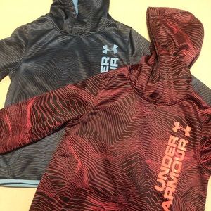 2 Under Armour Boys size Small Fleece Sweatshirts